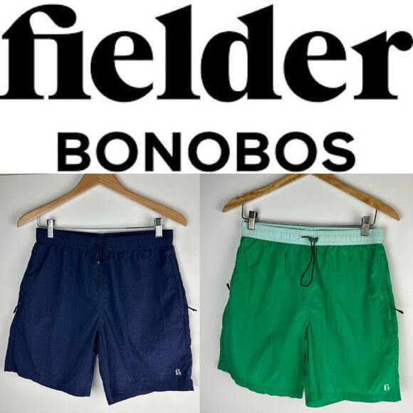 2 Bonobos Fielder Nylon Shorts 7" Golf Outdoor Preppy Drawstring Crinkle Men's S - Picture 16 of 16